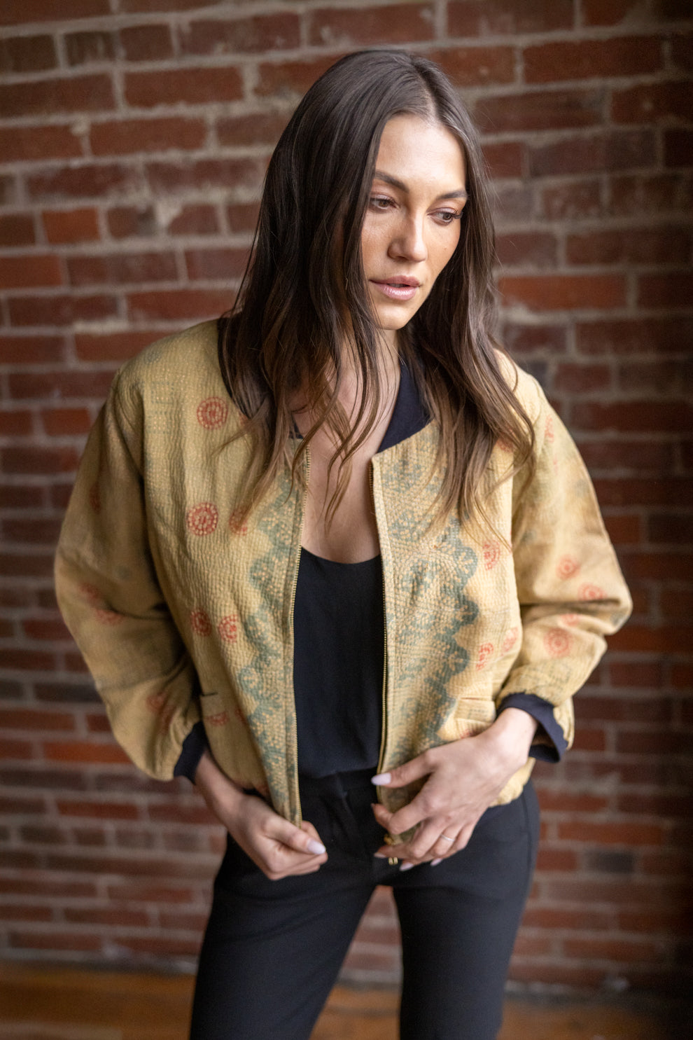 Nadia Bomber Jacket - Sand M