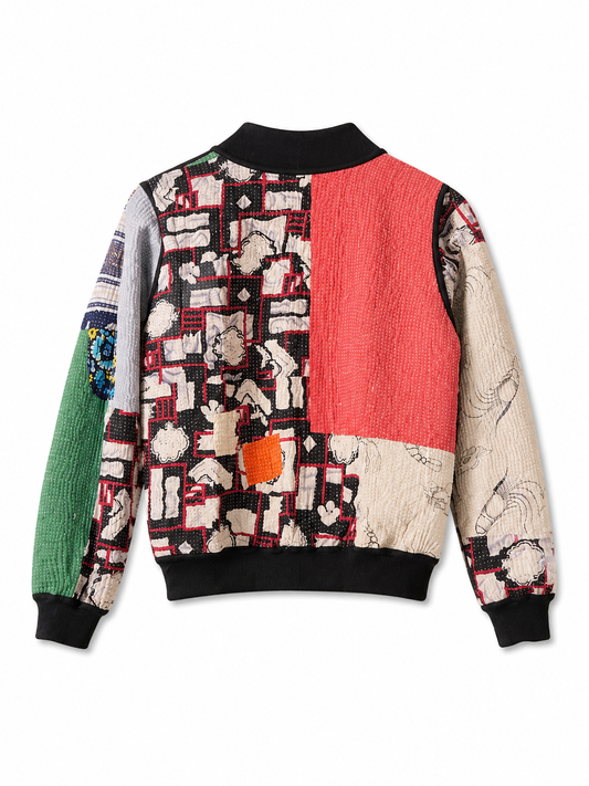 Tania Reversible Kantha Bomber - M