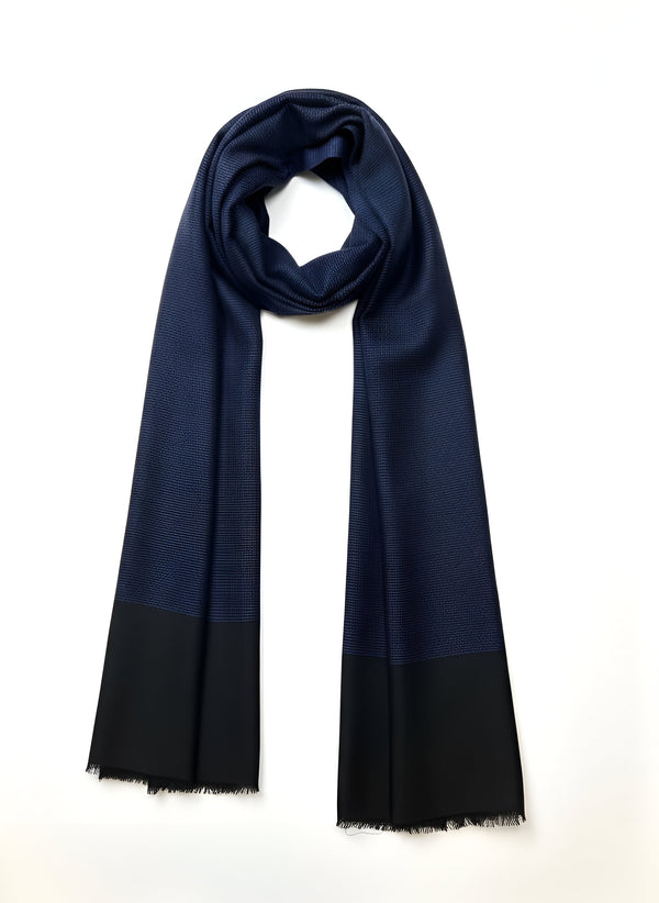 Cashmere Scarf - Blue Stripes