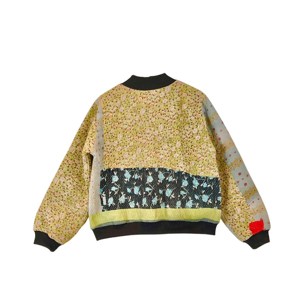 Sophia Reversible Kantha Bomber - Botanical Fusion - XL
