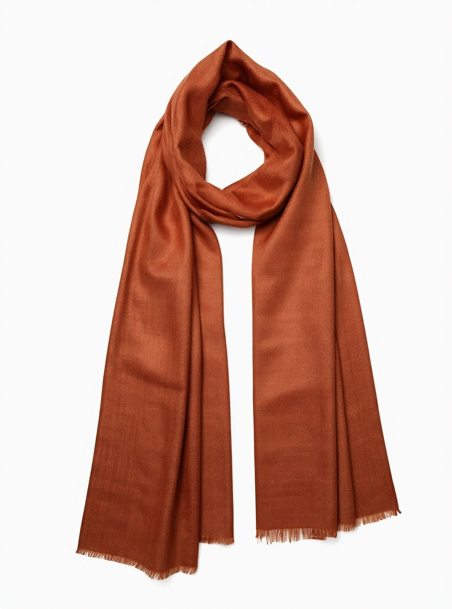 Cashmere Scarf - Burnt Orange