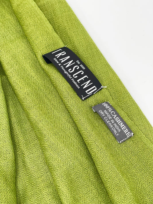 Cashmere Scarf - Lime Green