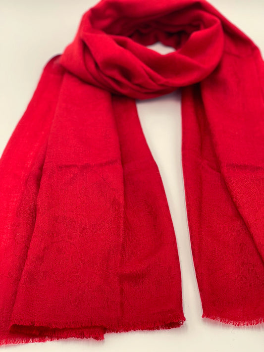 Cashmere Scarf - Bright Red