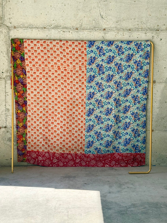 Rosewood Bloom Vintage Kantha Throw