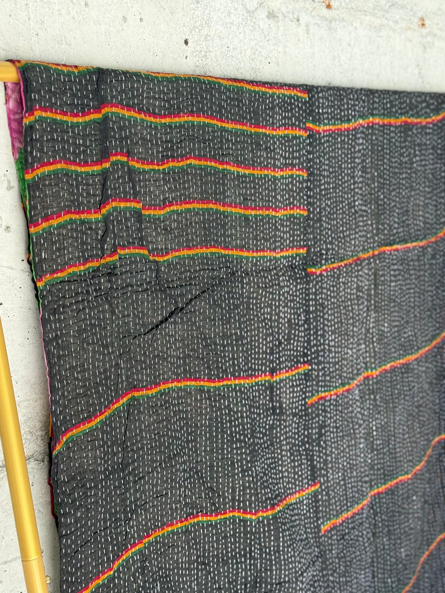 Roses and Thorns Vintage Kantha Throw