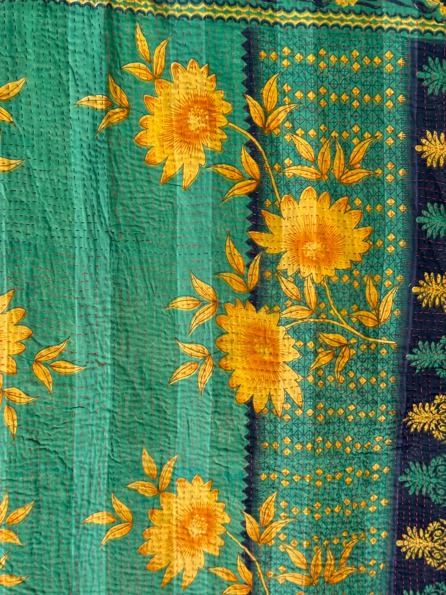 Spice Trail Vintage Kantha Throw