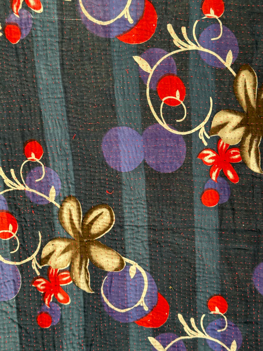 Spice Trail Vintage Kantha Throw