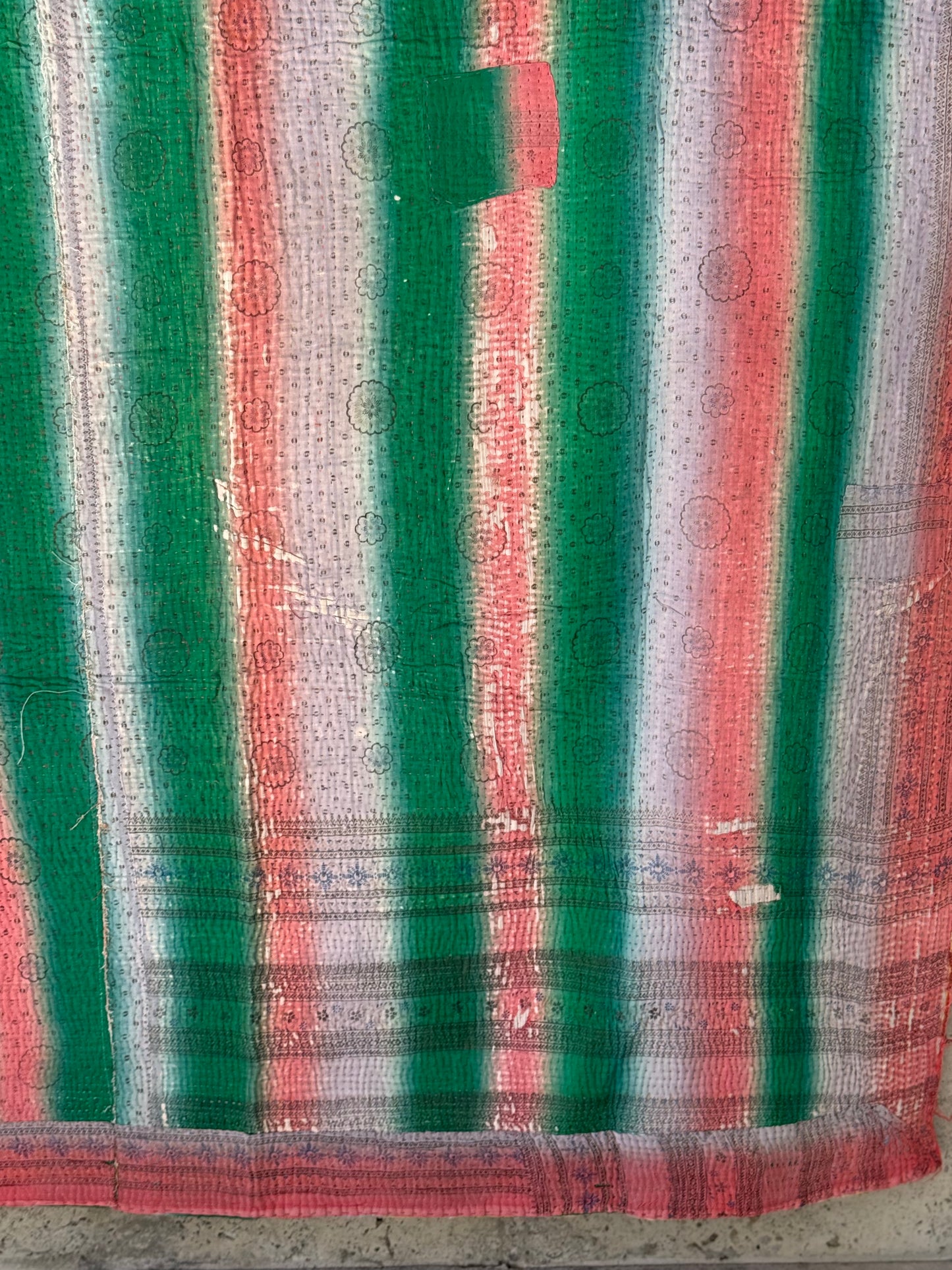 Marigold Path Vintage Kantha Throw