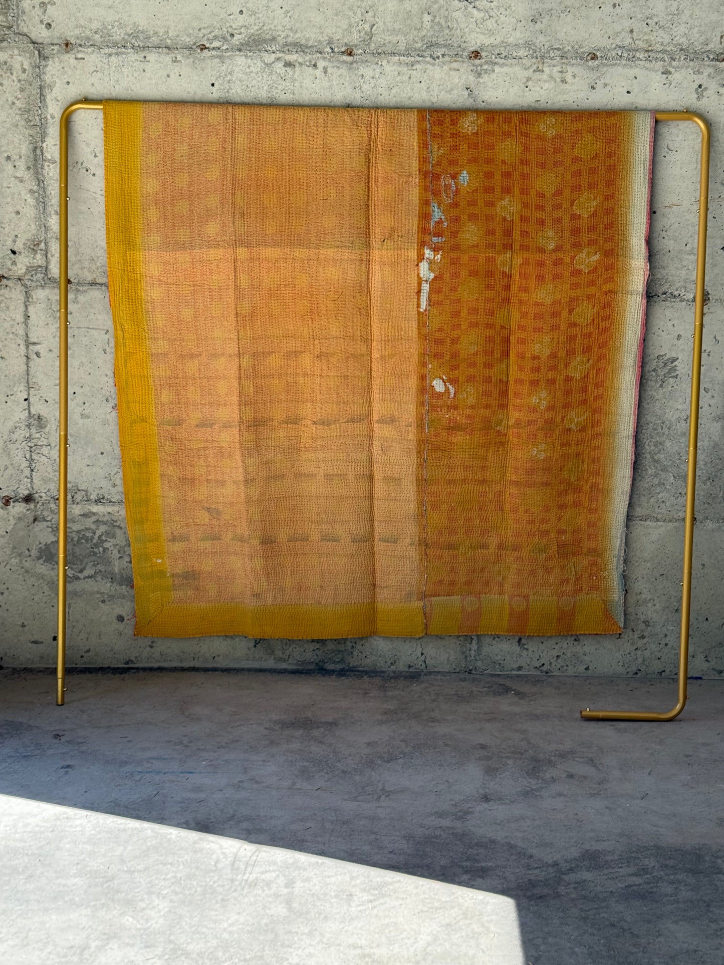 Marigold Path Vintage Kantha Throw
