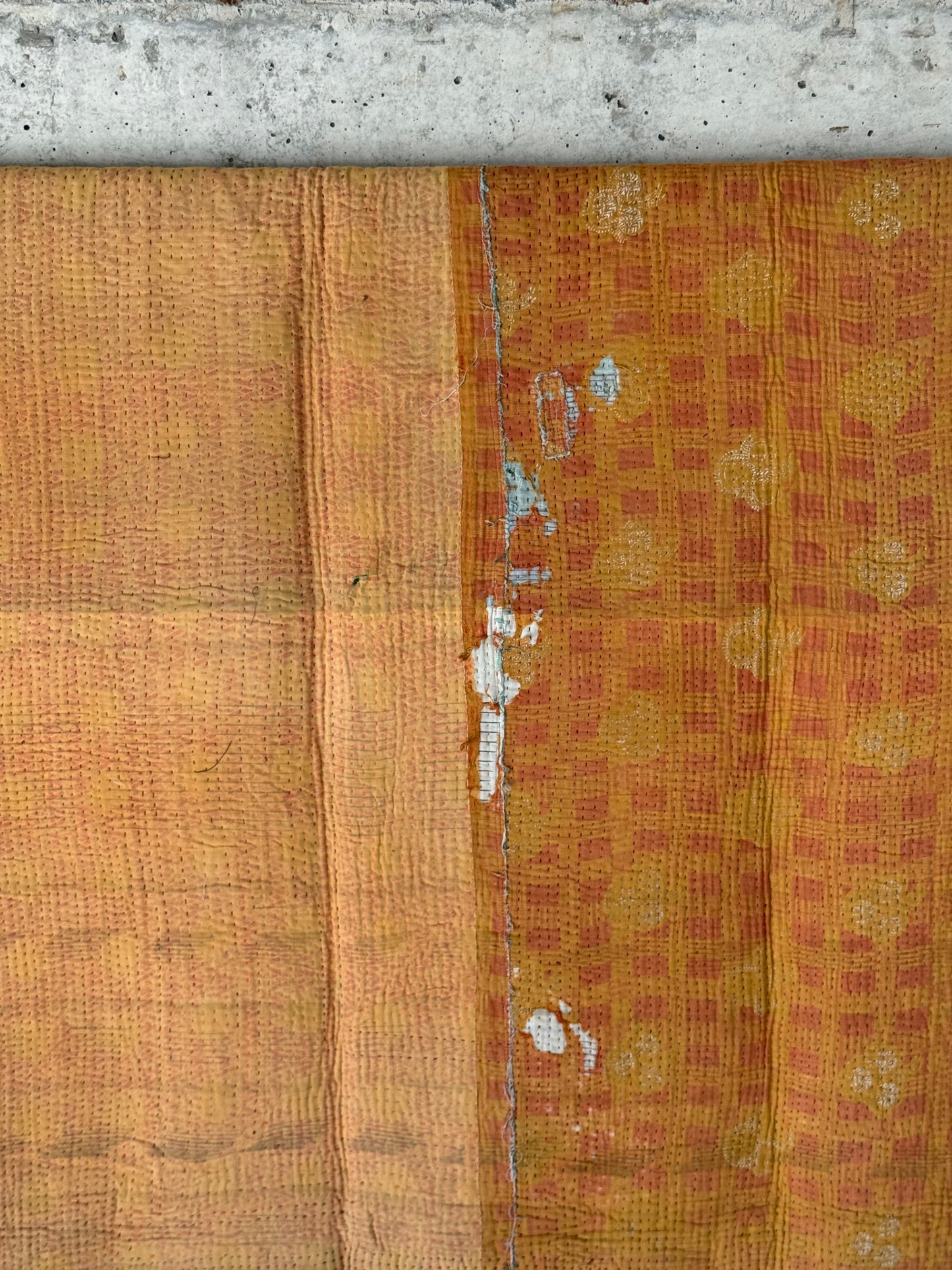 Marigold Path Vintage Kantha Throw
