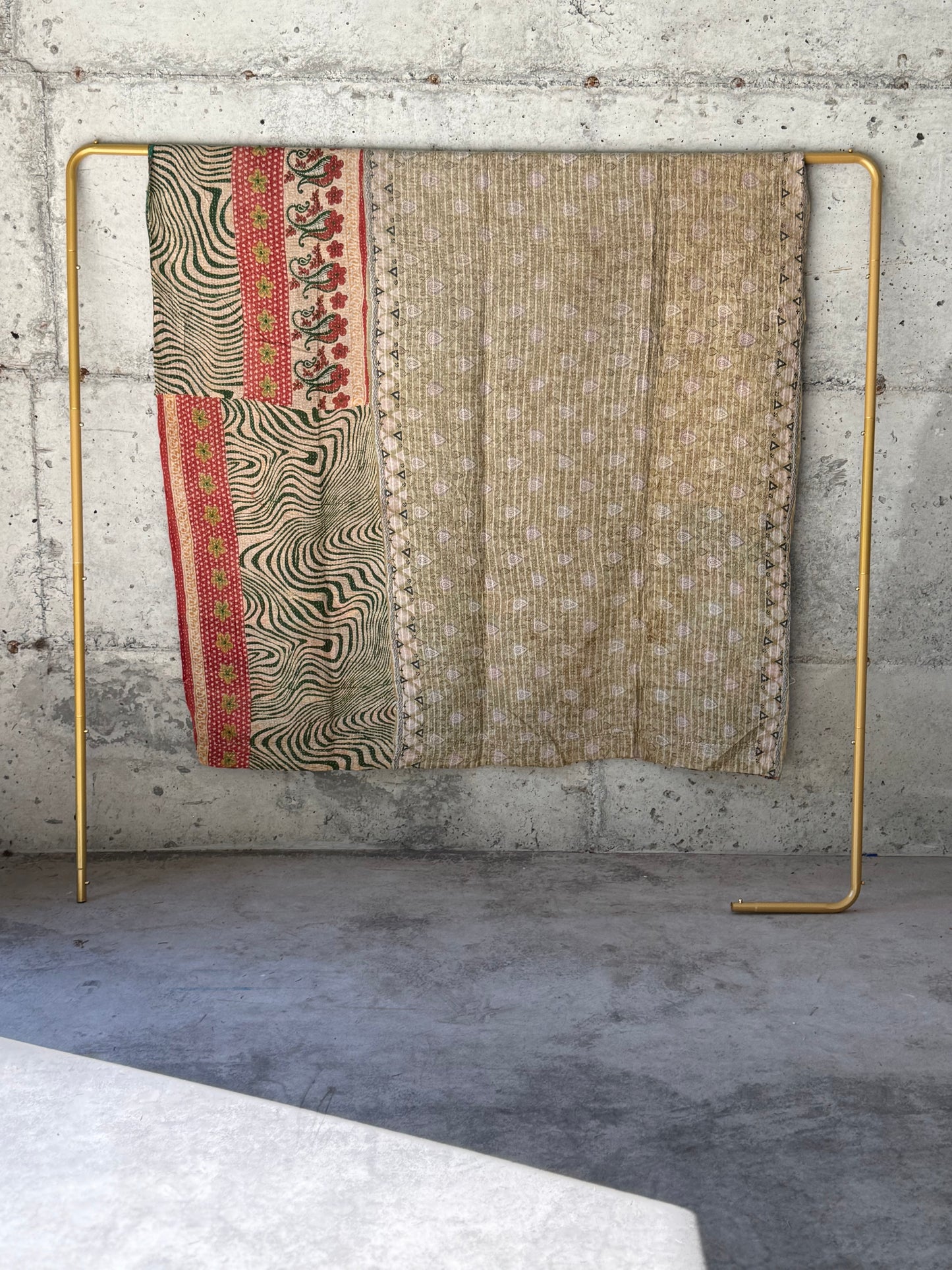 Wheat Fields Vintage Kantha Throw