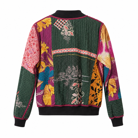 Munira Reversible Kantha Bomber - M