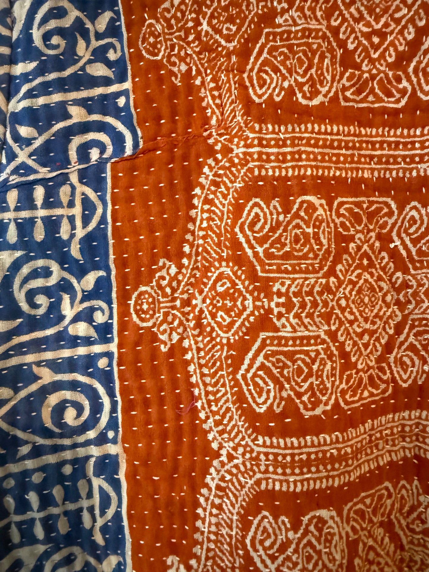 Nadia Kantha Bomber Jacket – Indigo Horizon