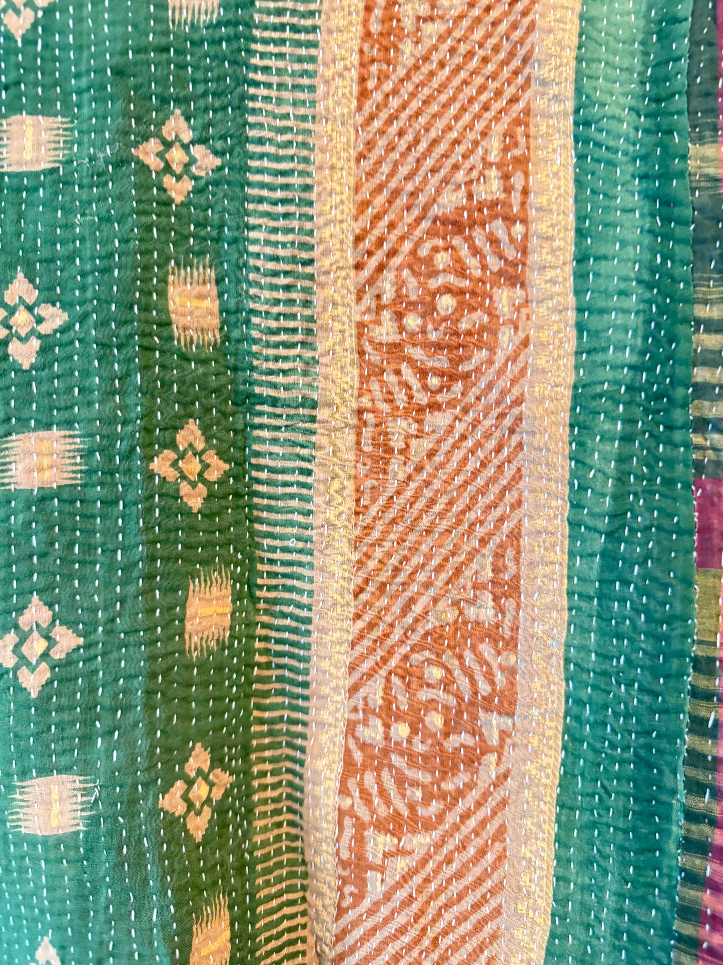 Nadia Kantha Bomber Jacket – Forest Dream