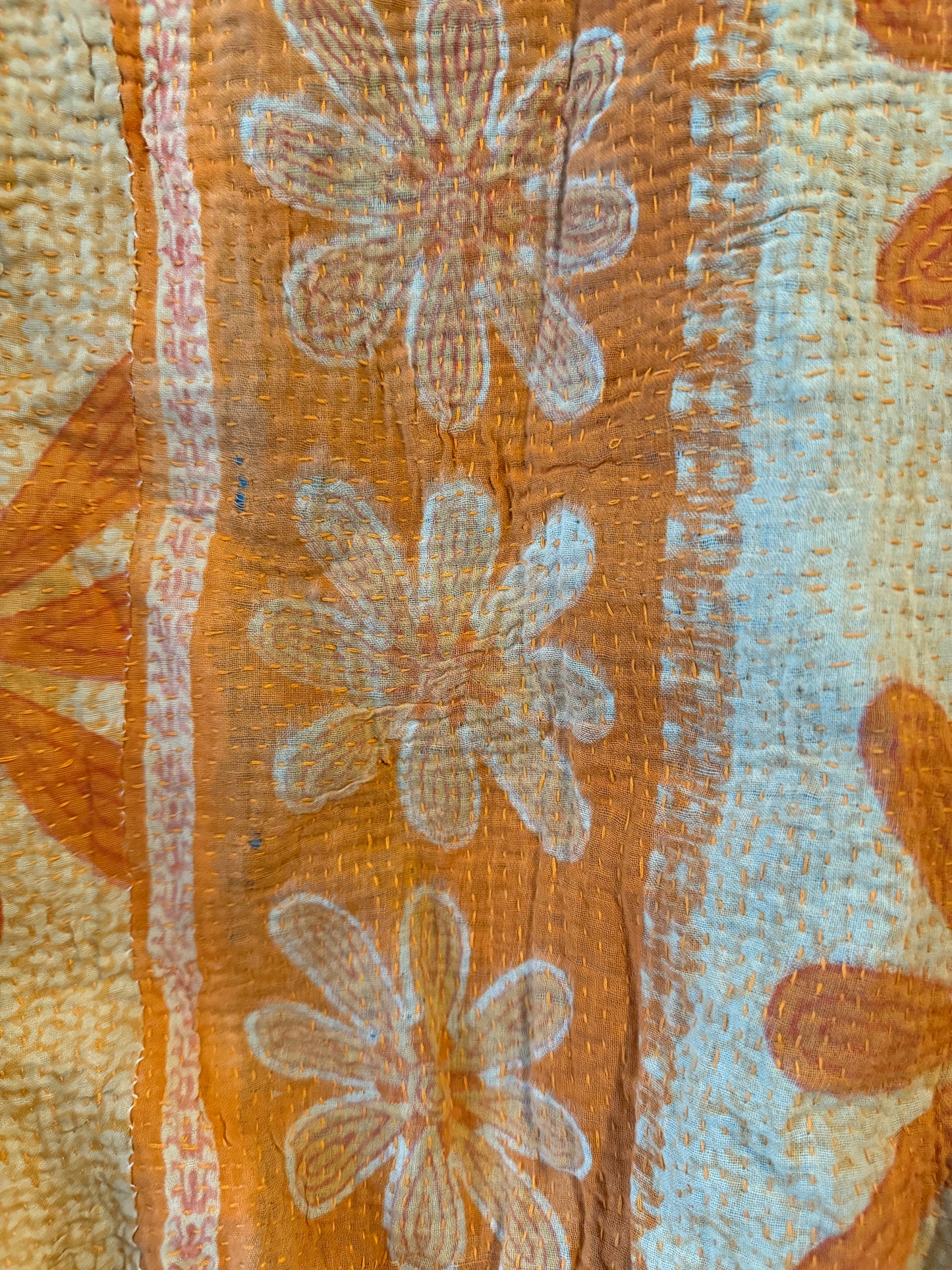 Nadia Kantha Bomber Jacket – Saffron Bloom