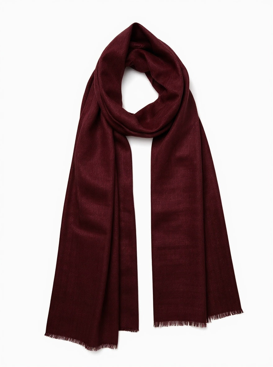 Cashmere Scarf - Maroon