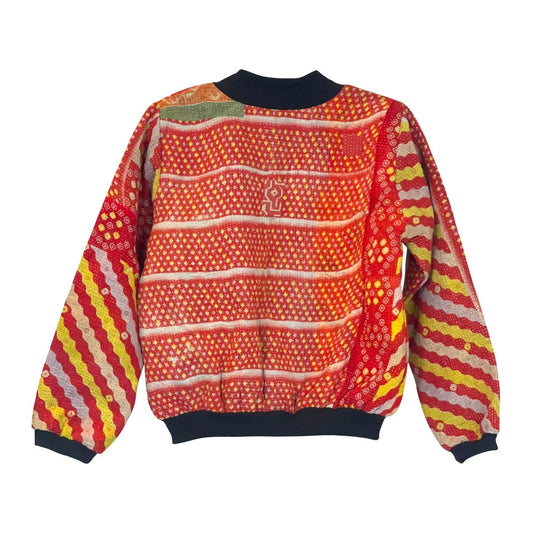 Nadia Bomber Jacket - Red & Yellow