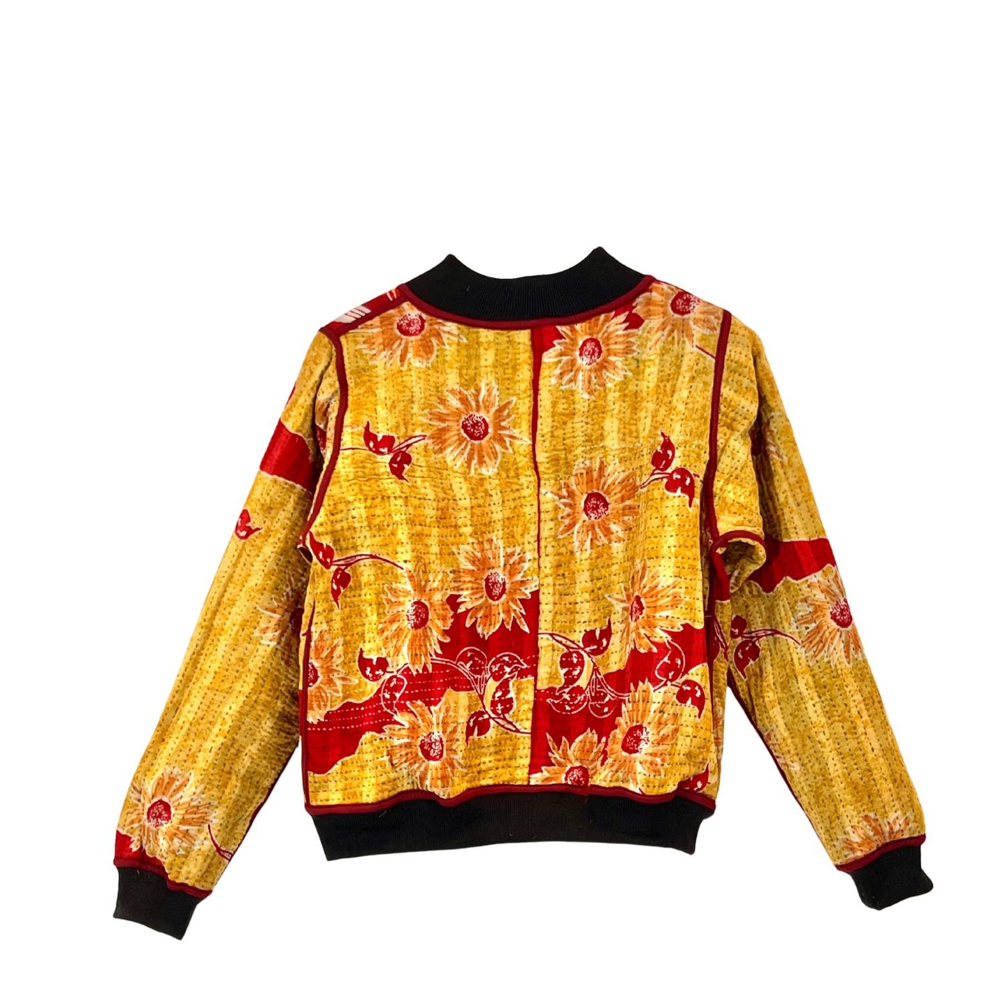 Sophia Reversible Kantha Bomber - Twilight Harvest - S