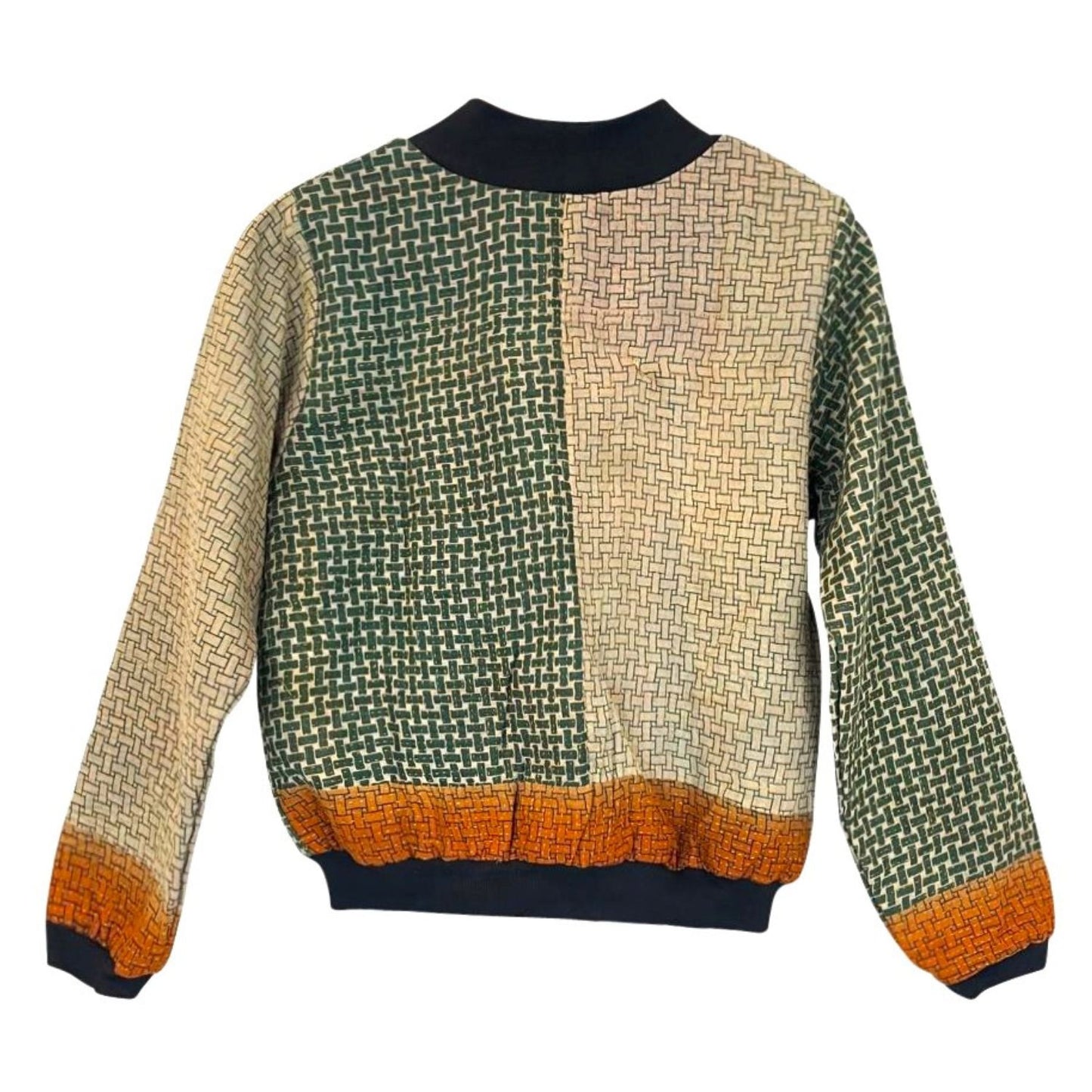 Nadia Bomber Jacket | Vintage Kantha - Green Plaid (S)