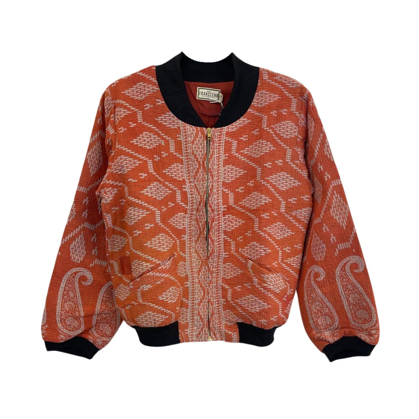 Nadia Bomber Jacket - Terracotta Paisley M