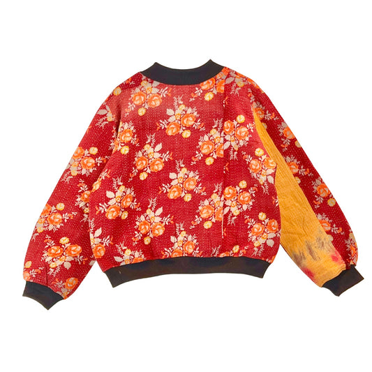 Sophia Reversible Kantha Bomber - Festive Floral - XXL