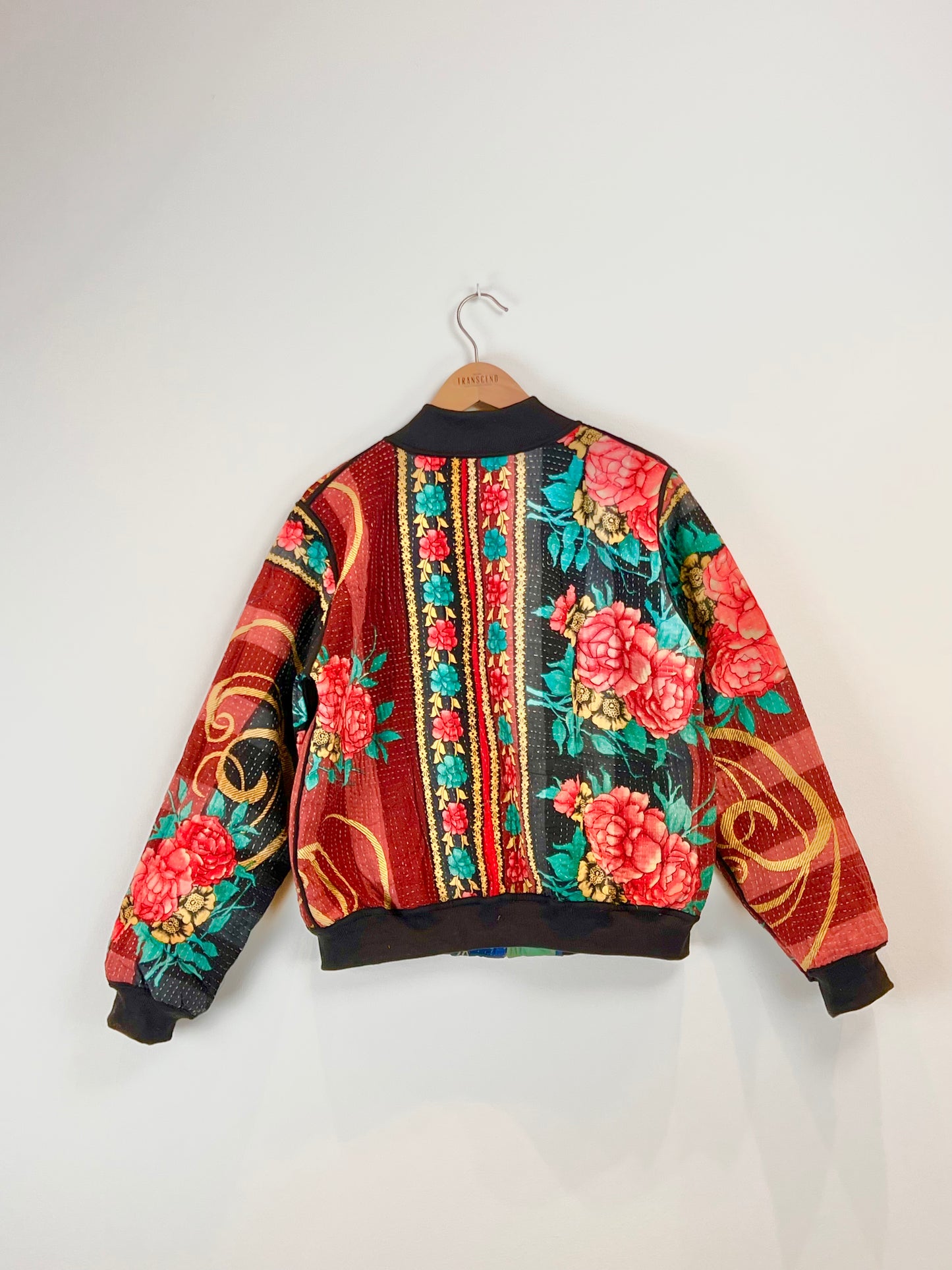 Sophia Reversible Kantha Bomber - Twilight Harvest XL