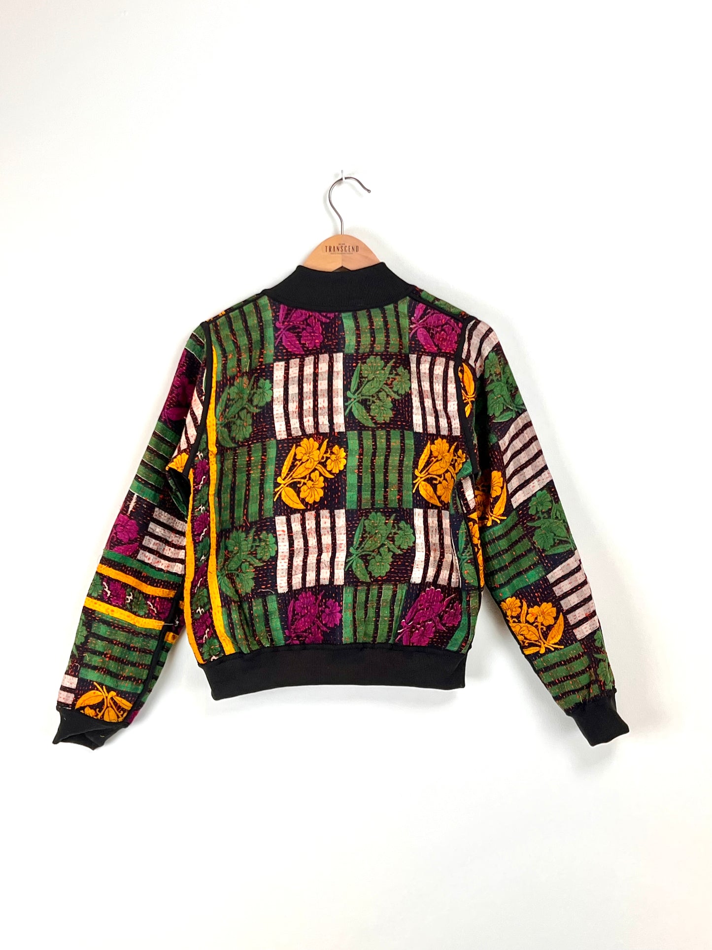 Sophia Reversible Kantha Bomber - Golden Harvest Heritage XS