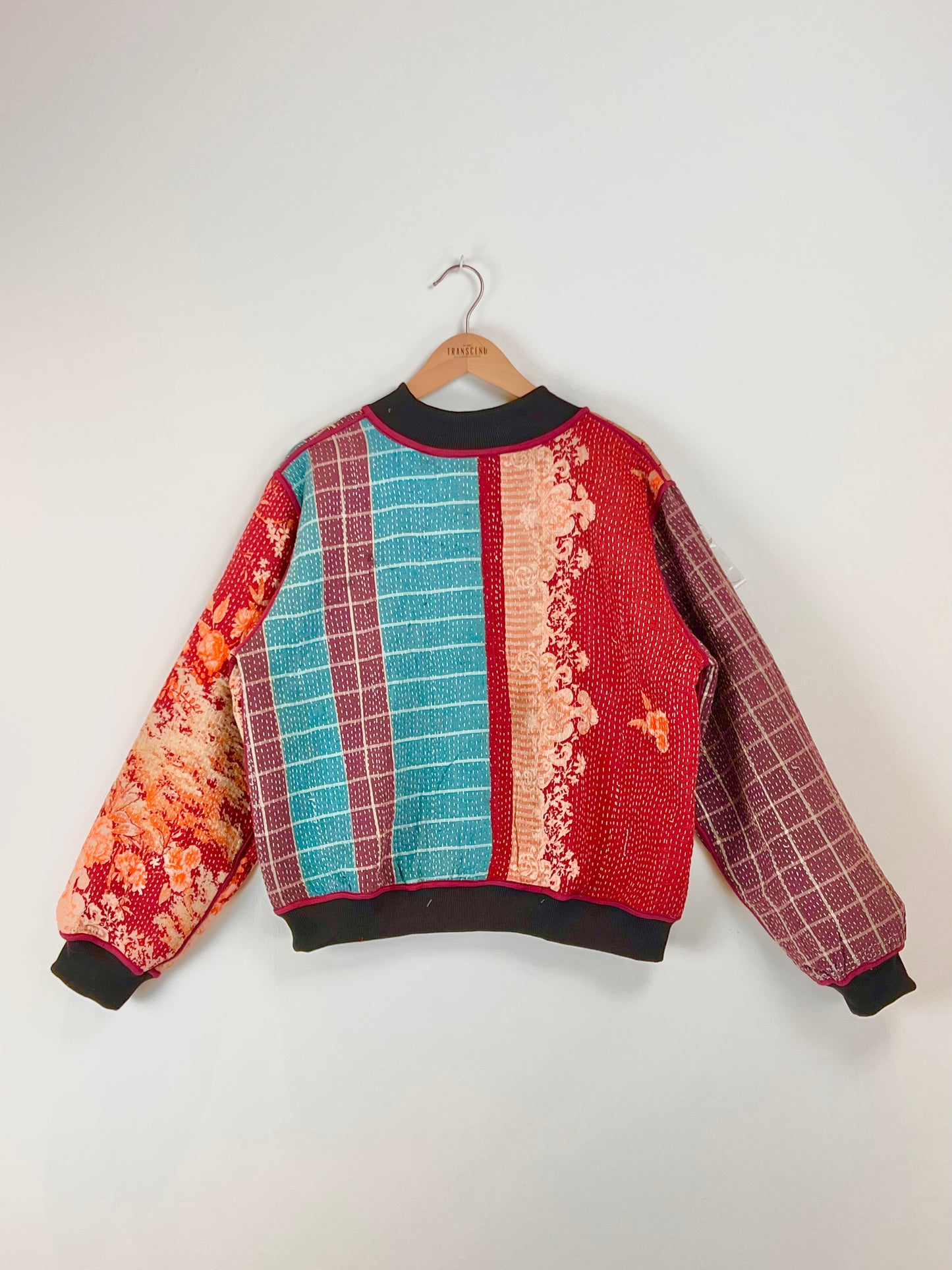 Sophia Reversible Kantha Bomber - Festive Floral - XXL