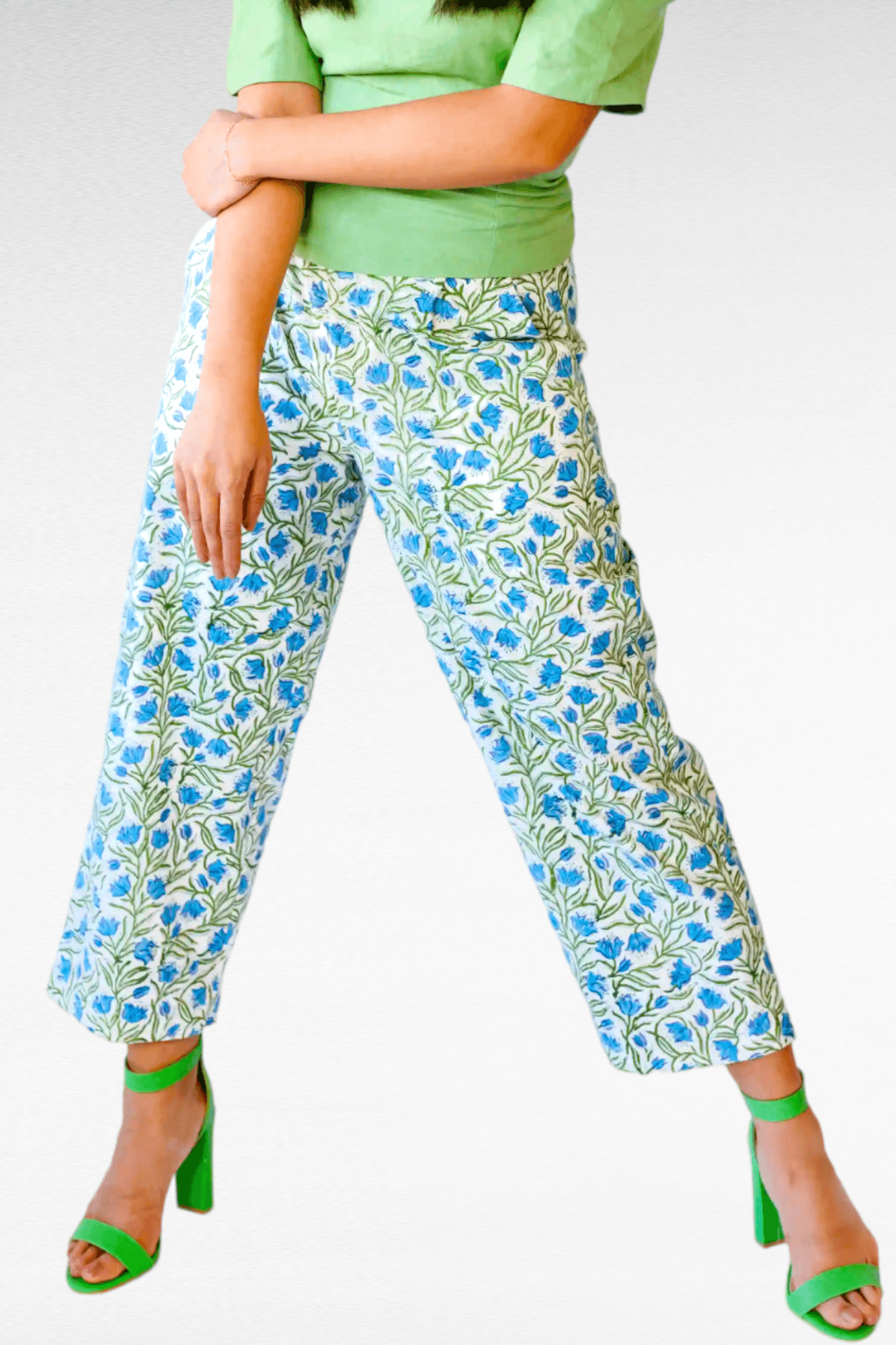 AMANI Cotton block print trousers - Transcend
