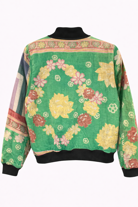 Anisa Reversible Kantha Bomber - M