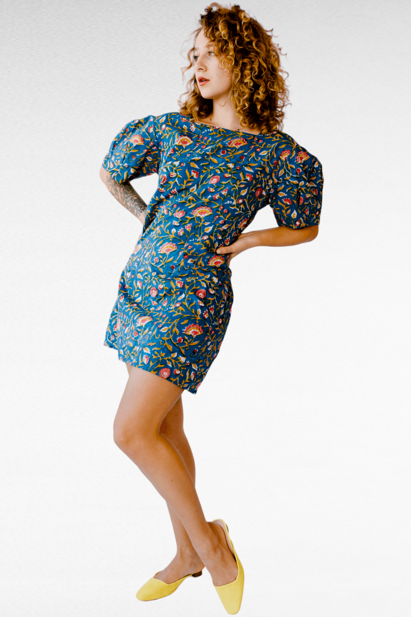 AYESHA Block print mini dress - Transcend