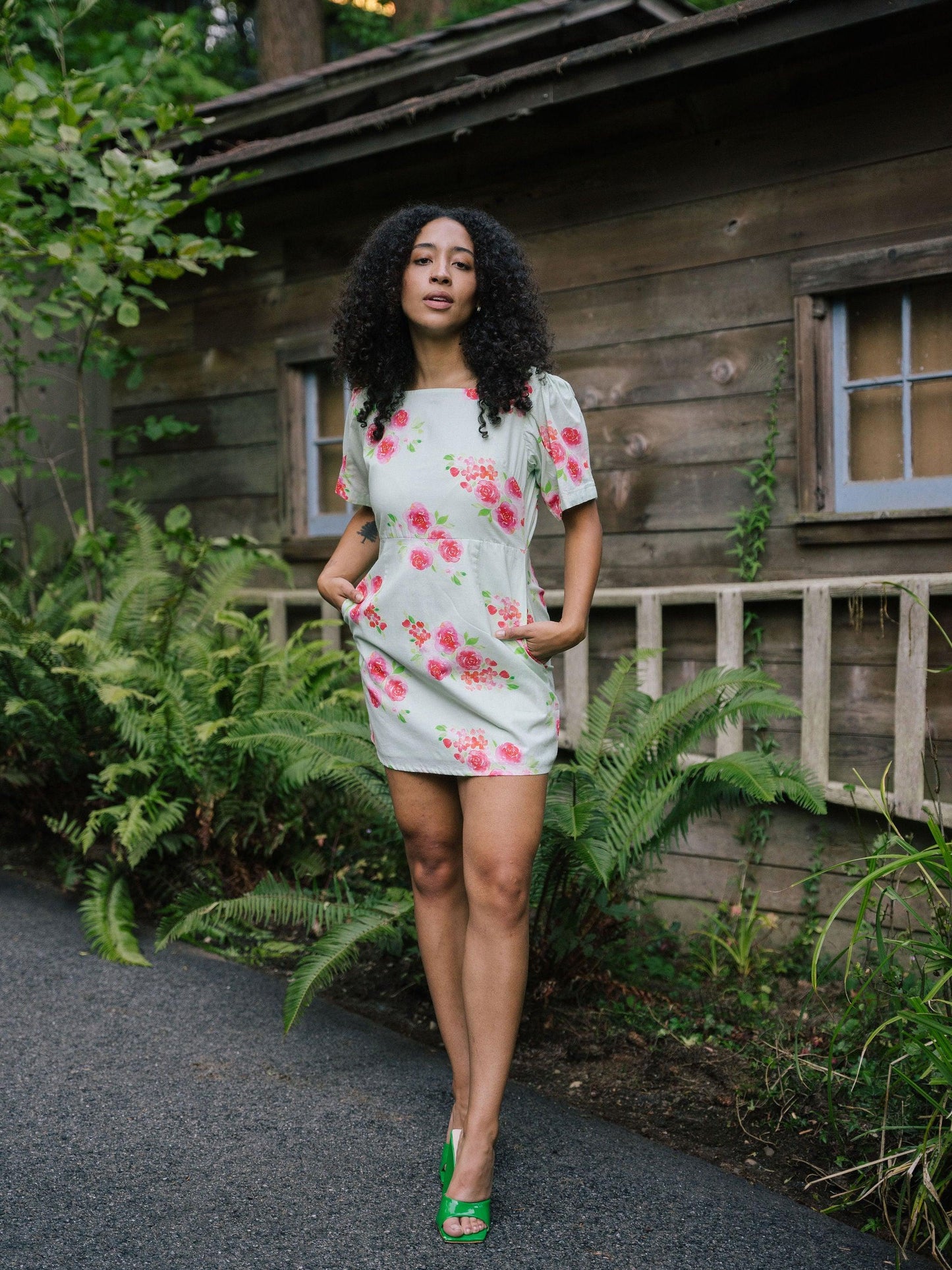 AYESHA Block print mini dress - Transcend