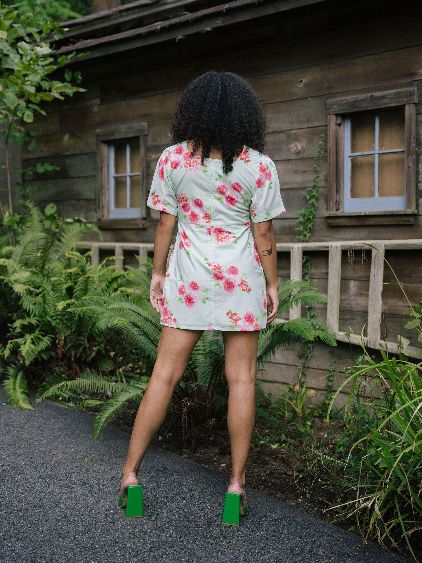 AYESHA Block print mini dress - Transcend