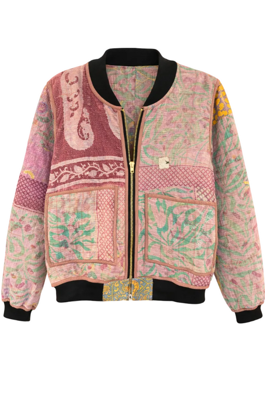 Ayla Reversible Kantha Bomber - M