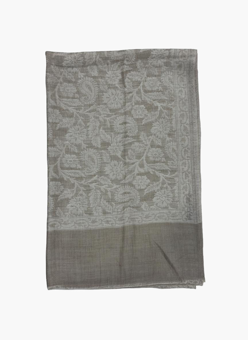 Cashmere Scarf - Beige Kani Floral