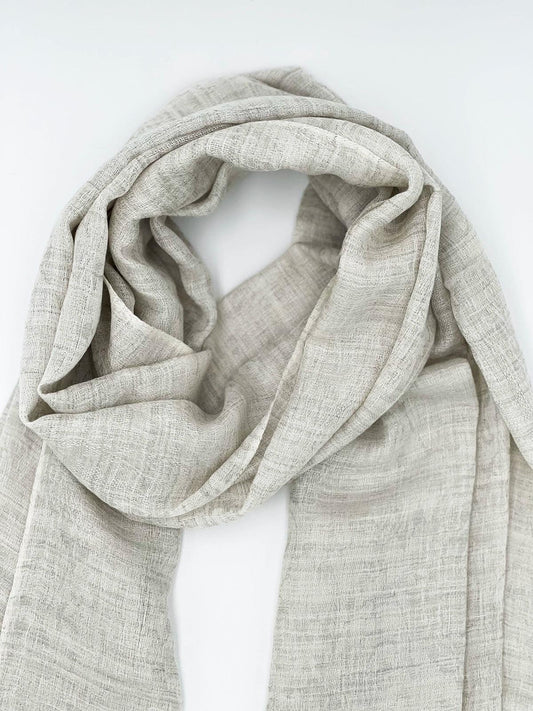 Cashmere Scarf - LIGHT GRAY - Transcend