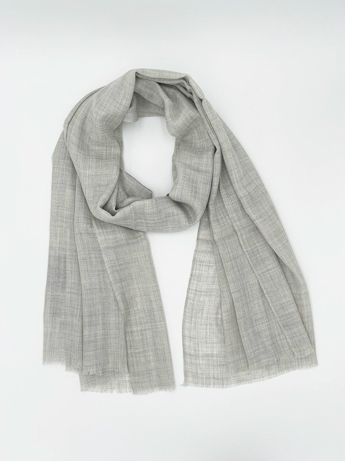 Cashmere Scarf - LIGHT GRAY - Transcend