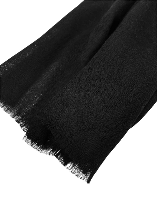 Cashmere Scarf - Self Design BLACK - Transcend