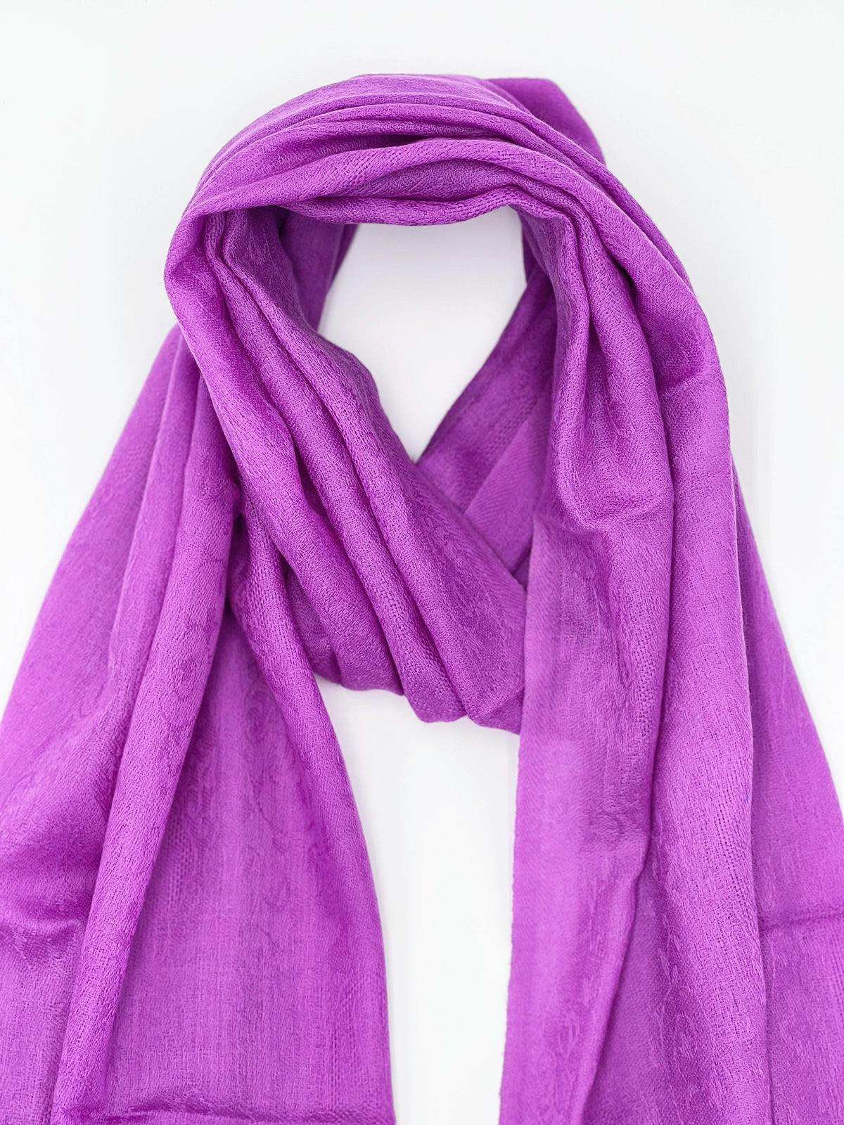 Cashmere Scarf SELF DESIGN FUCHSIA Transcend