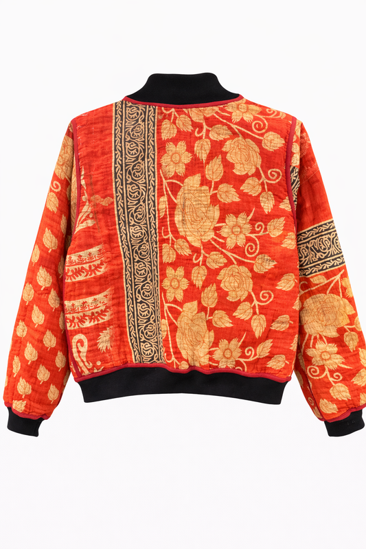 Salina Reversible Kantha Bomber - XS