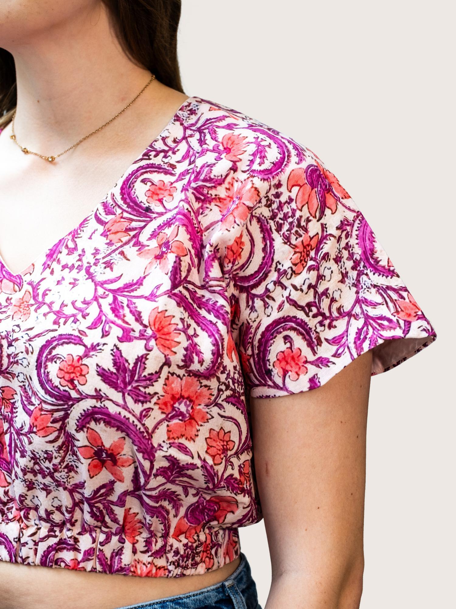 ZAHRA Relaxed fit cropped top - Transcend