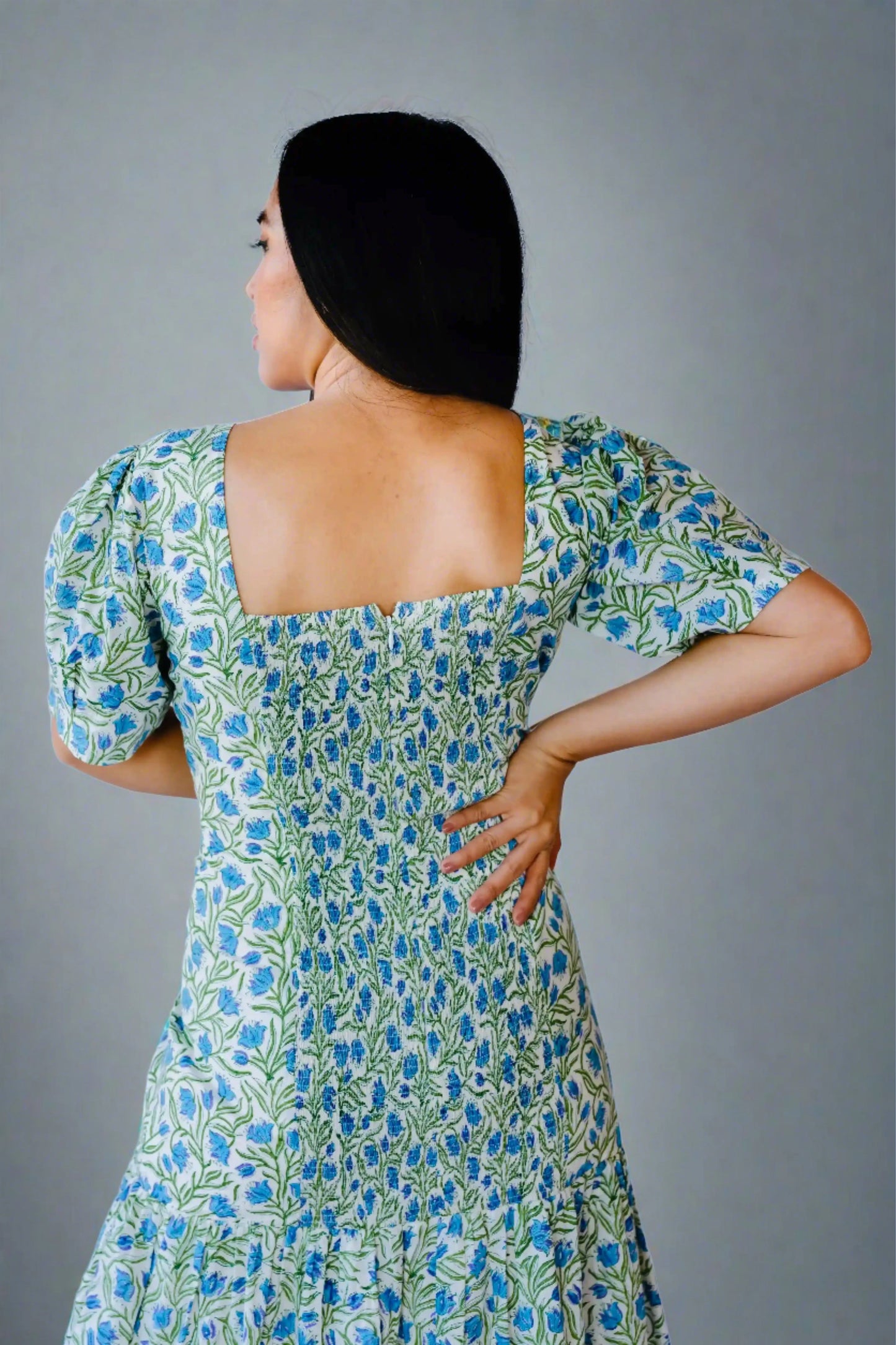Block print maxi dress - Transcend