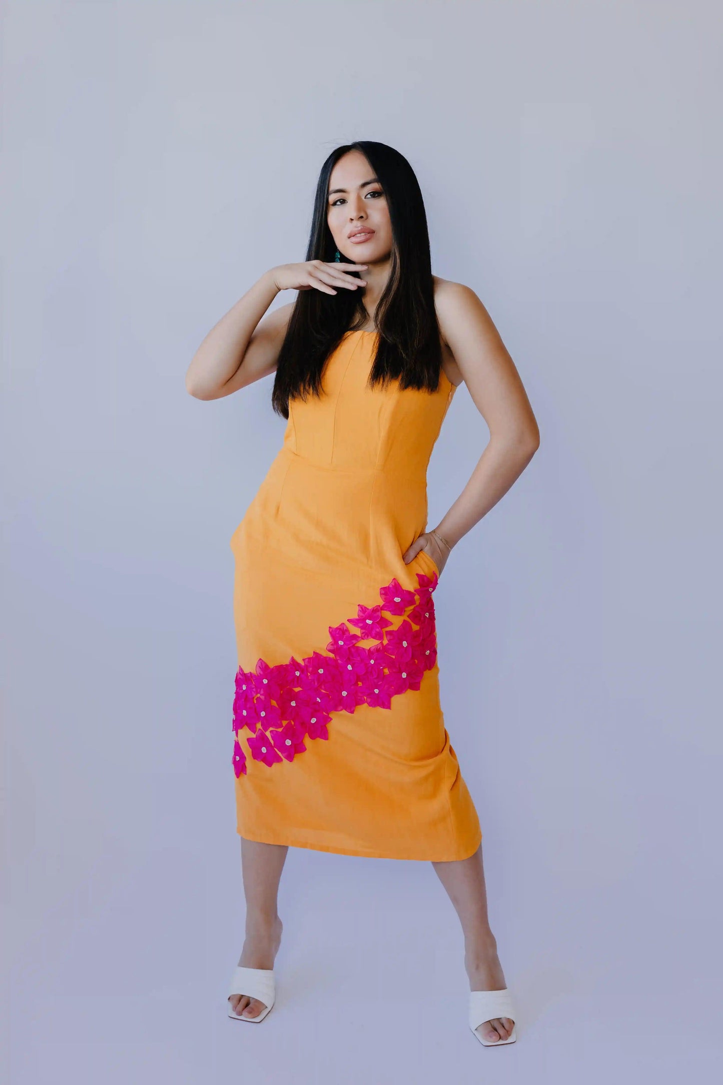Bougainvillea Midi Dress - Transcend