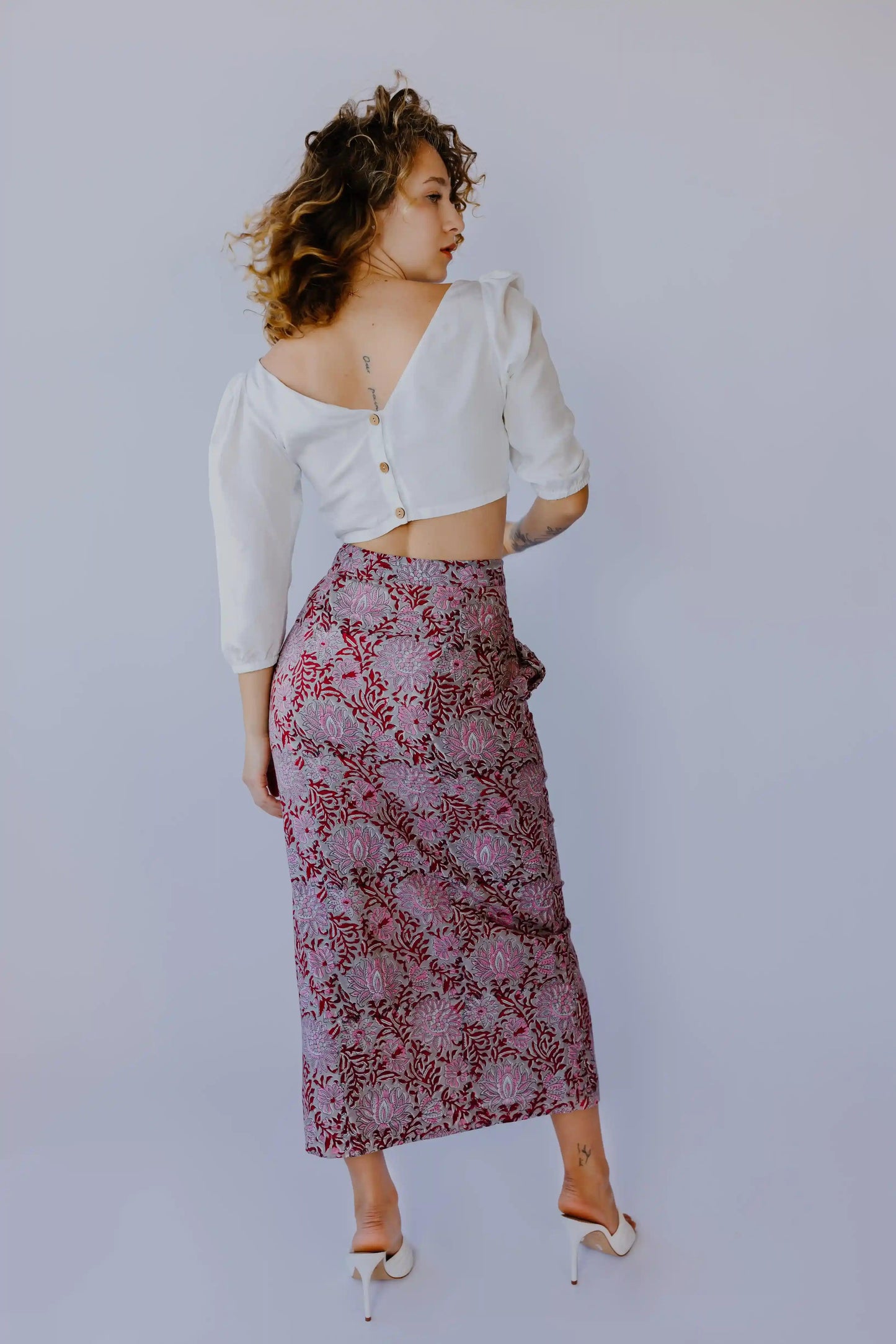 Pleated print skirt - Transcend