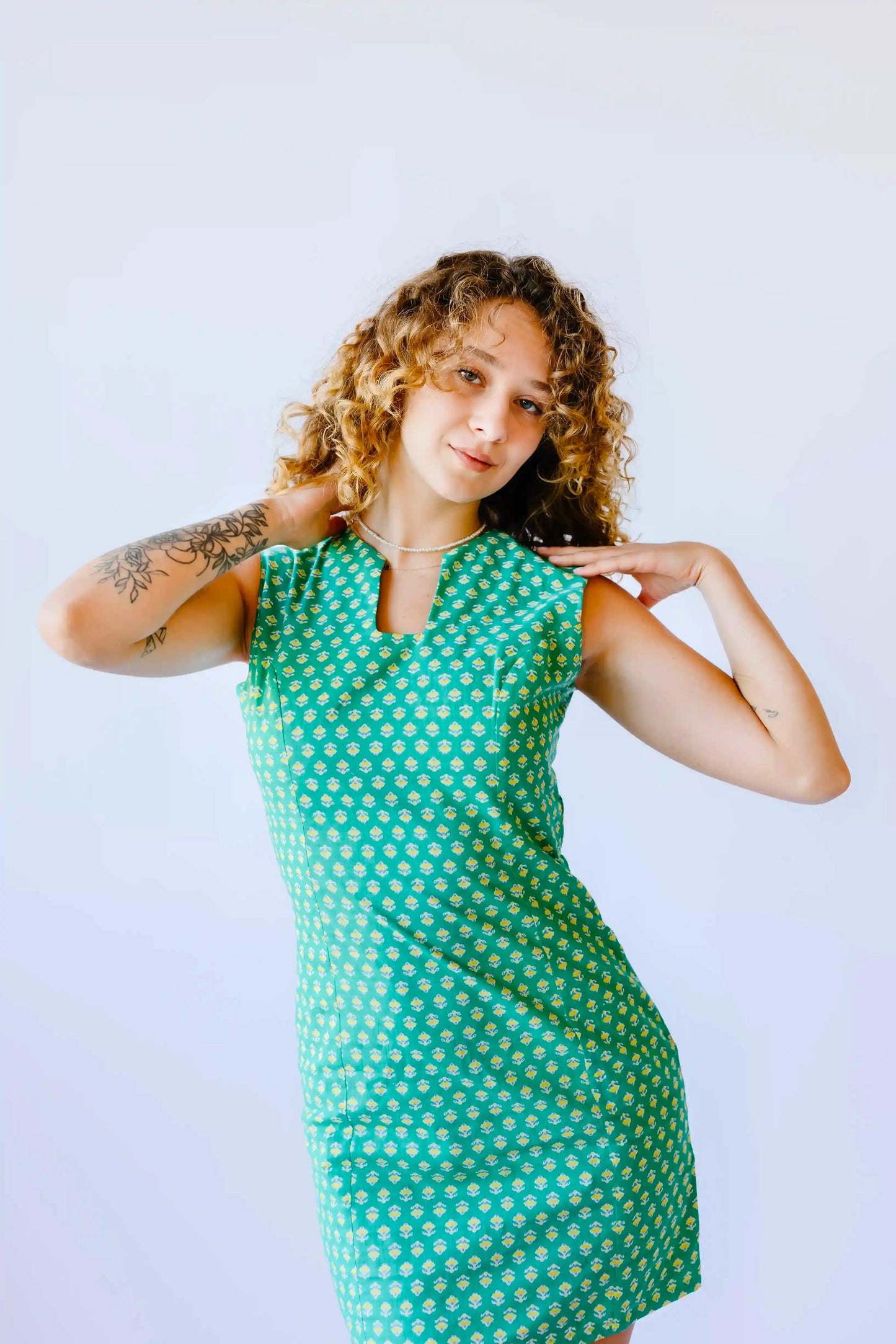 Sleeveless print mini dress - Transcend