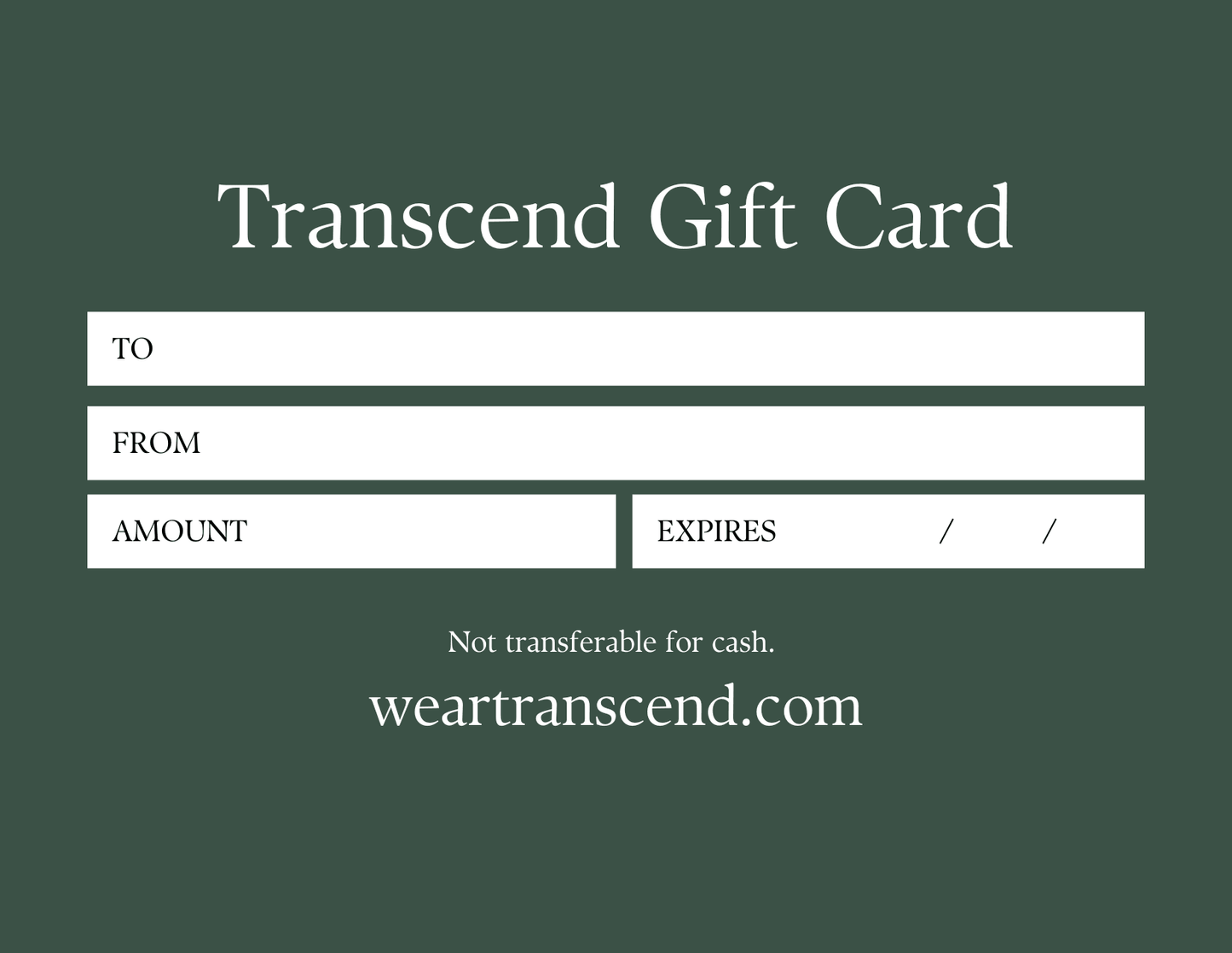 Transcend Gift Card - Transcend