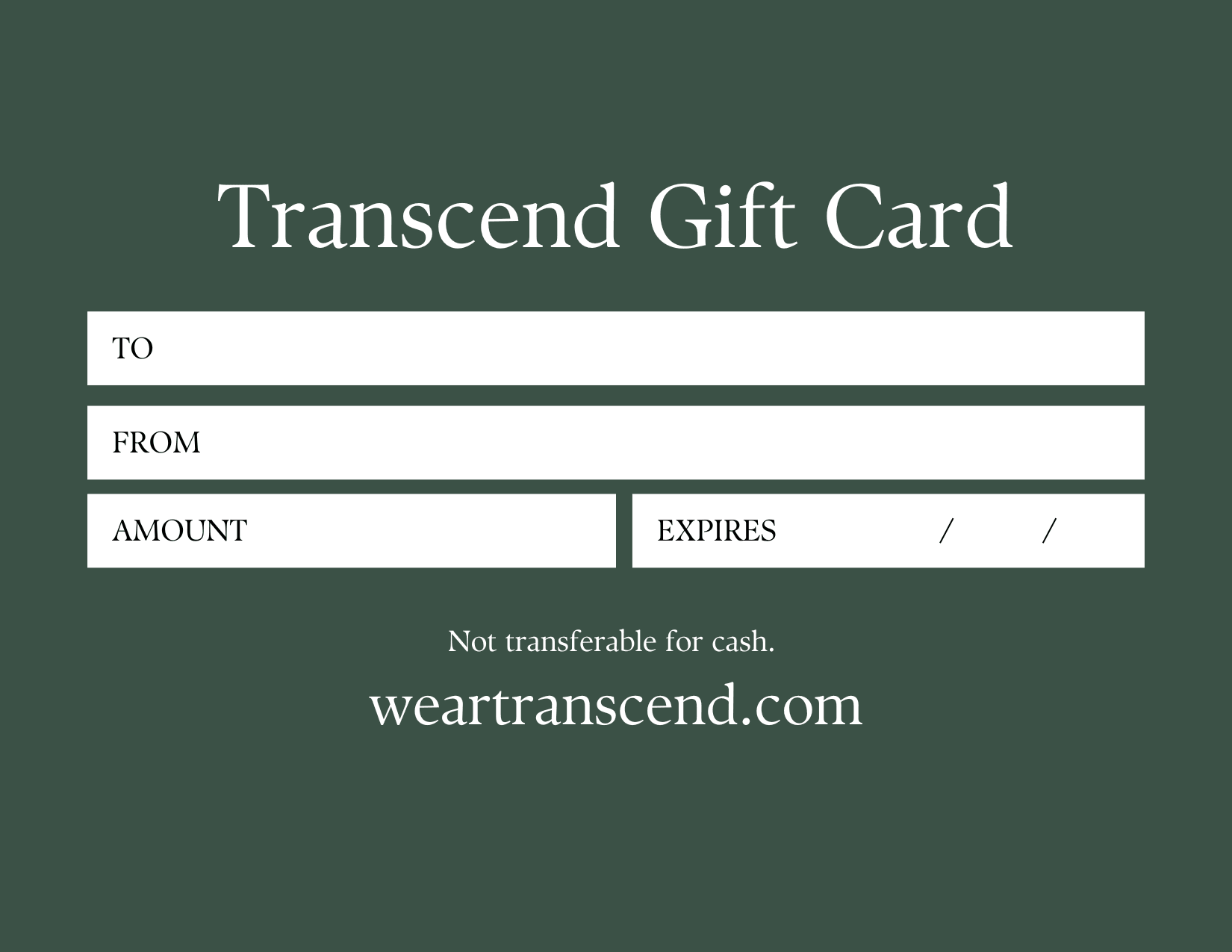 Transcend Gift Card - Transcend