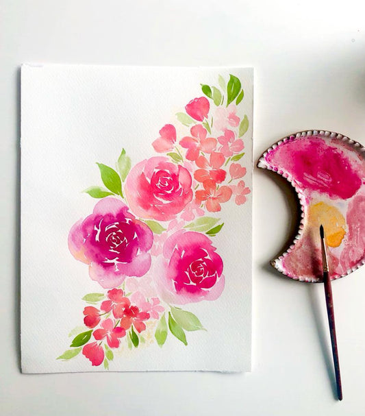 local seattle artist's watercolor floral art