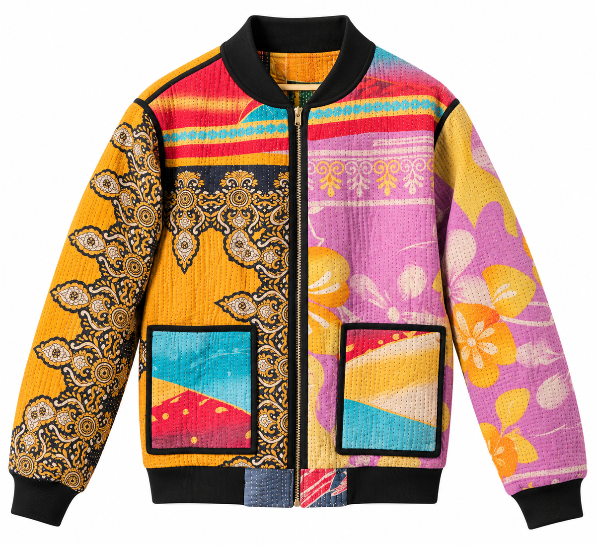 MEN'S Reversible Kantha Bomber - Danish - M