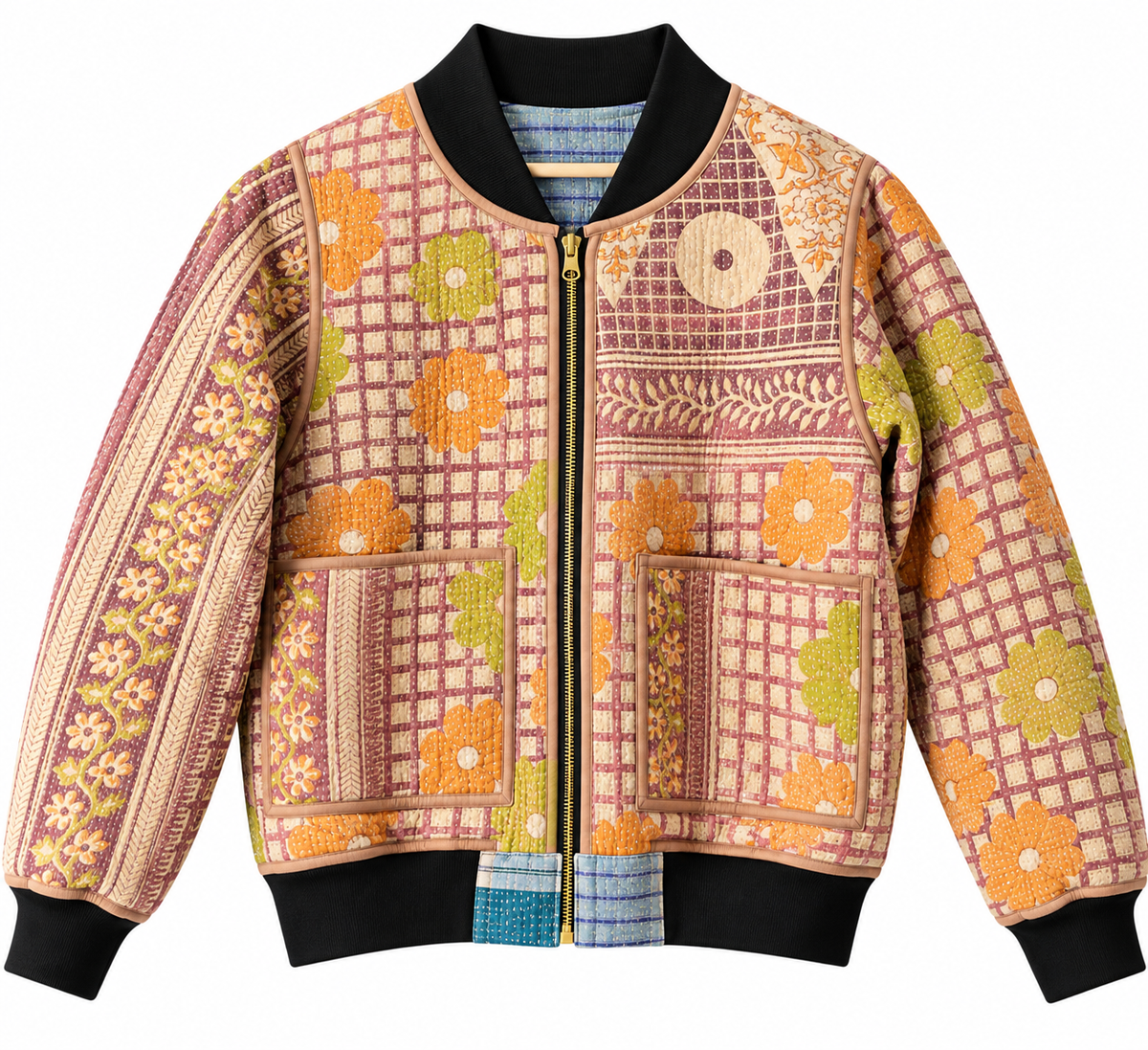 Priya Reversible Kantha Bomber - S